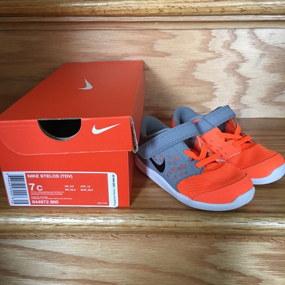 orange toddler nikes